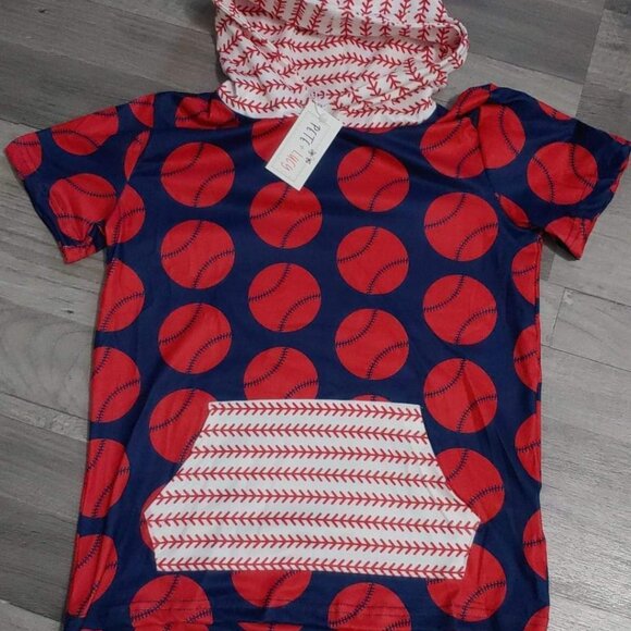 Pete + Lucy Baseball hooded Tee 0 To 6 Months 5T And 6 Boys - Picture 1 of 1